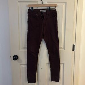 Topshop Maroon Jeans